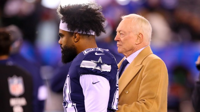 Jerry Jones and Ezekiel Elliott