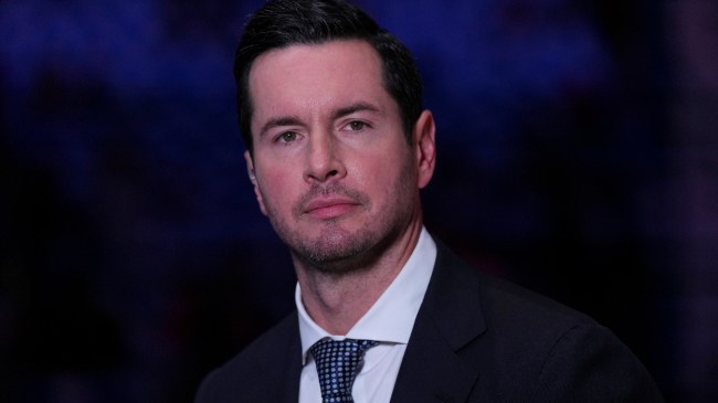 JJ Redick on set before a TV appearance.