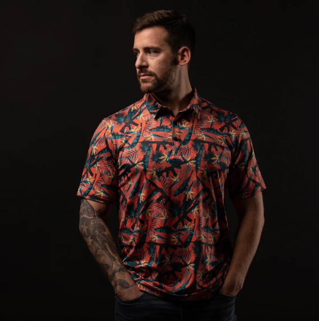 Grunt Style Men's Polo in Range Paradise color for Valentine's Day