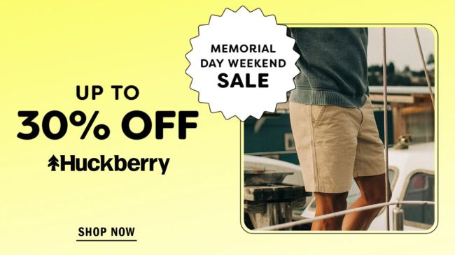 Huckberry Memorial Day Weekend Sale 2023