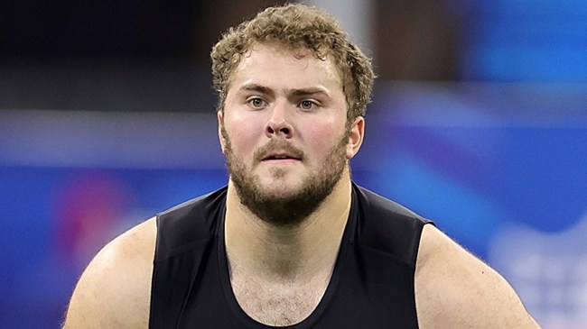 Titans offensive lineman Peter Skoronski at the NFL Combine