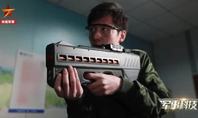 chinese electromagnetic portable handheld railgun
