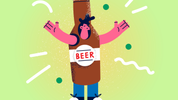 Police Camera Catches Man Pulled Over For DUI Wearing A Beer Can Costume