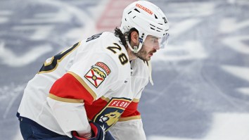 Panthers D-Man Josh Mahura Took A Brutal Puck To The Face And Stained The Ice Red