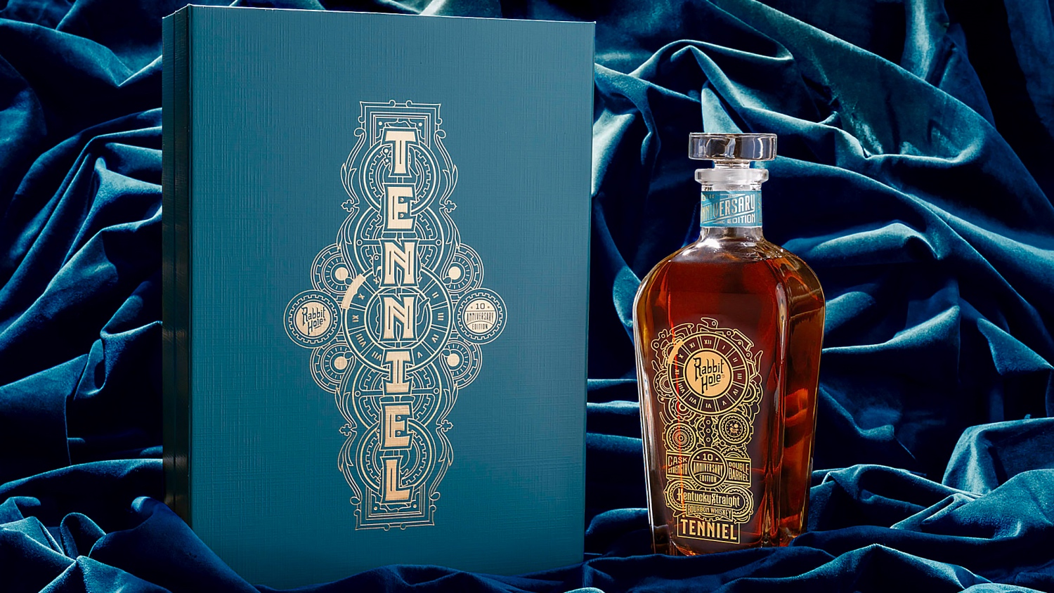 Rabbit Hole Distillery Tenniel whiskey bottle next to box