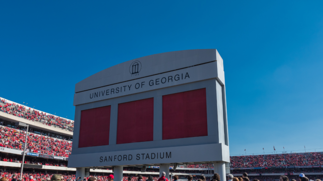 A view from outside of Sanford Stadium.