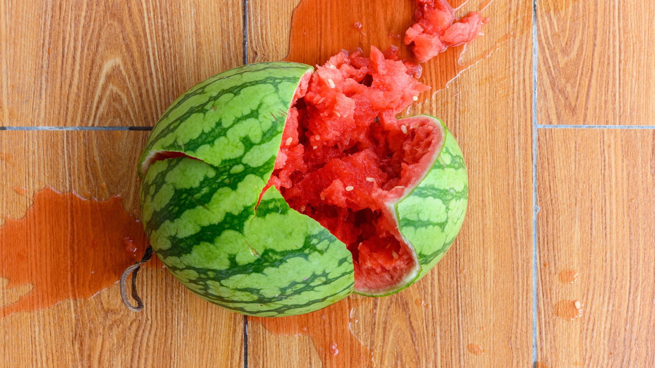 watermelon on the ground