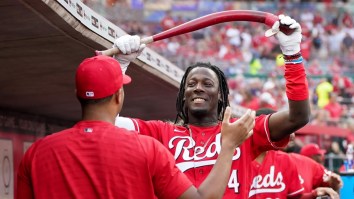 Cincinnati Reds Superstar Prospect Elly De La Cruz Hit His First Home Run Really, Really, Far