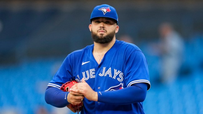 Blue Jays pitcher Alek Manoah