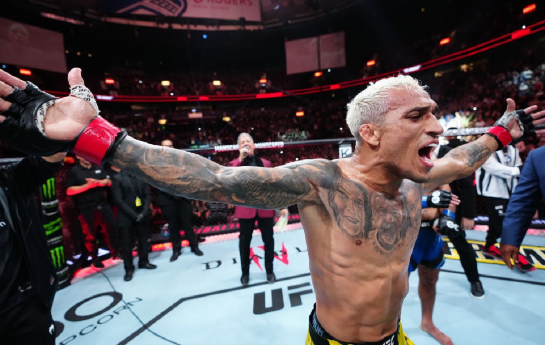 Charles Oliveira in the cage