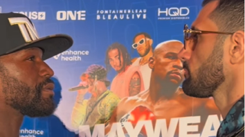 Floyd Mayweather And John Gotti III Face Off Ahead Of Their Fight On Sunday Night