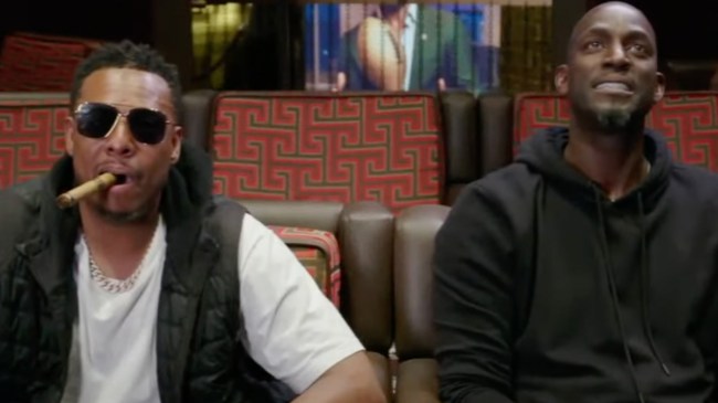 Paul Pierce and Kevin Garnett watching NBA Finals on livestream