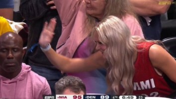 Broncos Legend Terrell Davis Looked Absolutely Sick While Watching Nuggets Lose To Heat In Game 2 Of NBA Finals