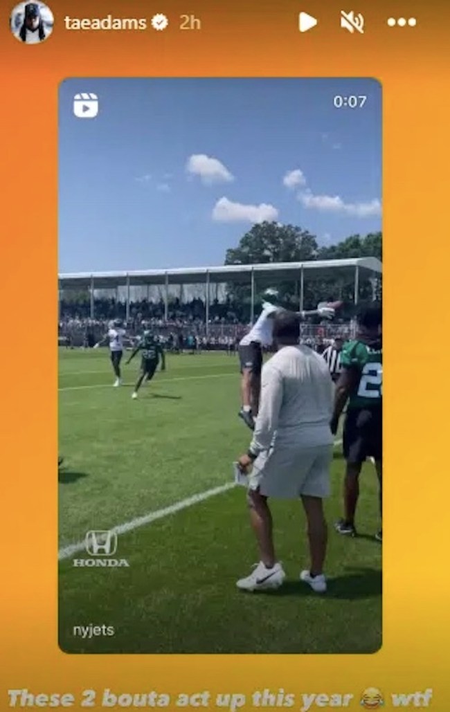 davante adams ig story garrett wilson