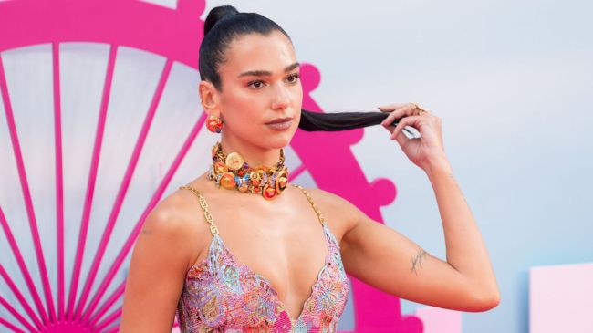 dua lipa at the premiere of barbie
