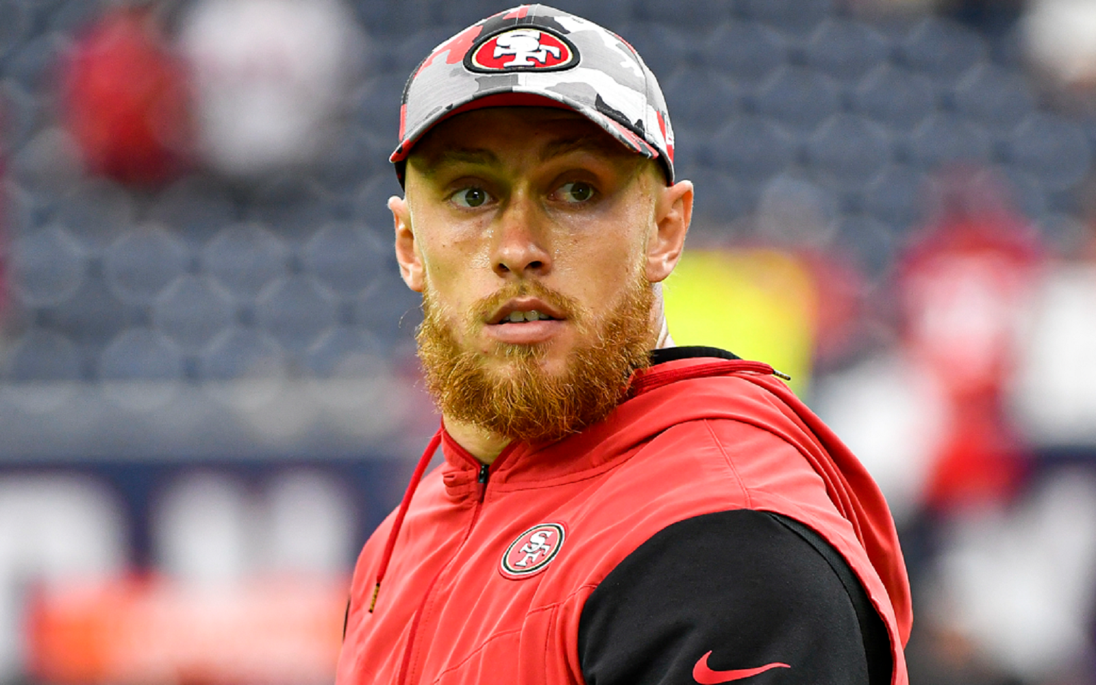 George Kittle on the field 