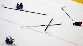 Massive Brawl Between Two Hockey Teams In Asia Includes One Player Fighting A Ghost (Video)