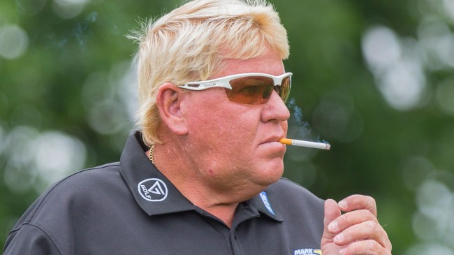 John Daly smoking a cigarette