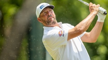 Michael Block Holes Tough Chip Shot In Front Of DJ Khaled Leading To A+ Reaction