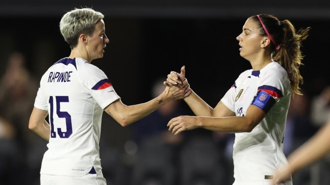 US Women's World Cup players Megan Rapinoe and Alex Morgan