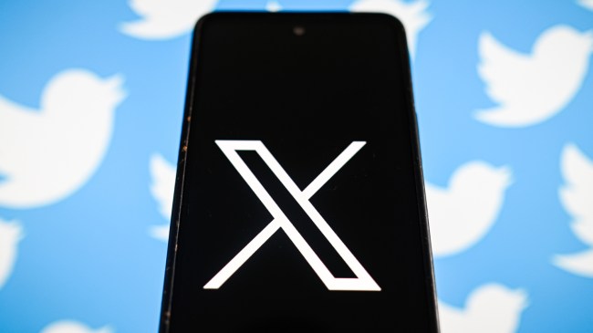 Twitter and X logos