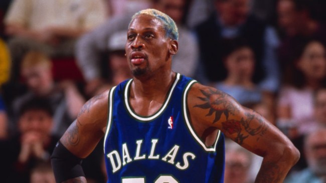Dennis Rodman playing for the Mavs