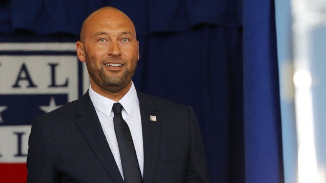 Derek Jeter at the HOF induction