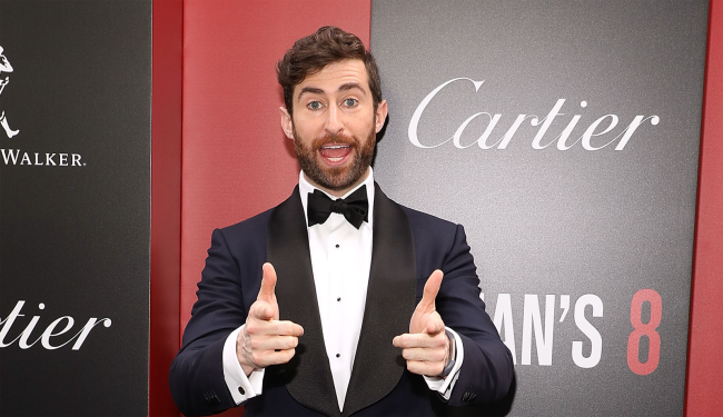 HQ Trivia host Scott Rogowsky at movie premiere
