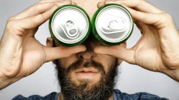 Guy Setting Guinness World Record By Suction Cupping 11 Cans To His Head Is Living The Dream