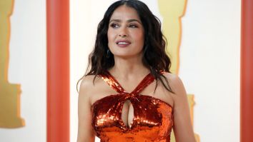 Salma Hayek Let’s Everyone Know She’s Enjoying A Mexican Vacation As Only She Can