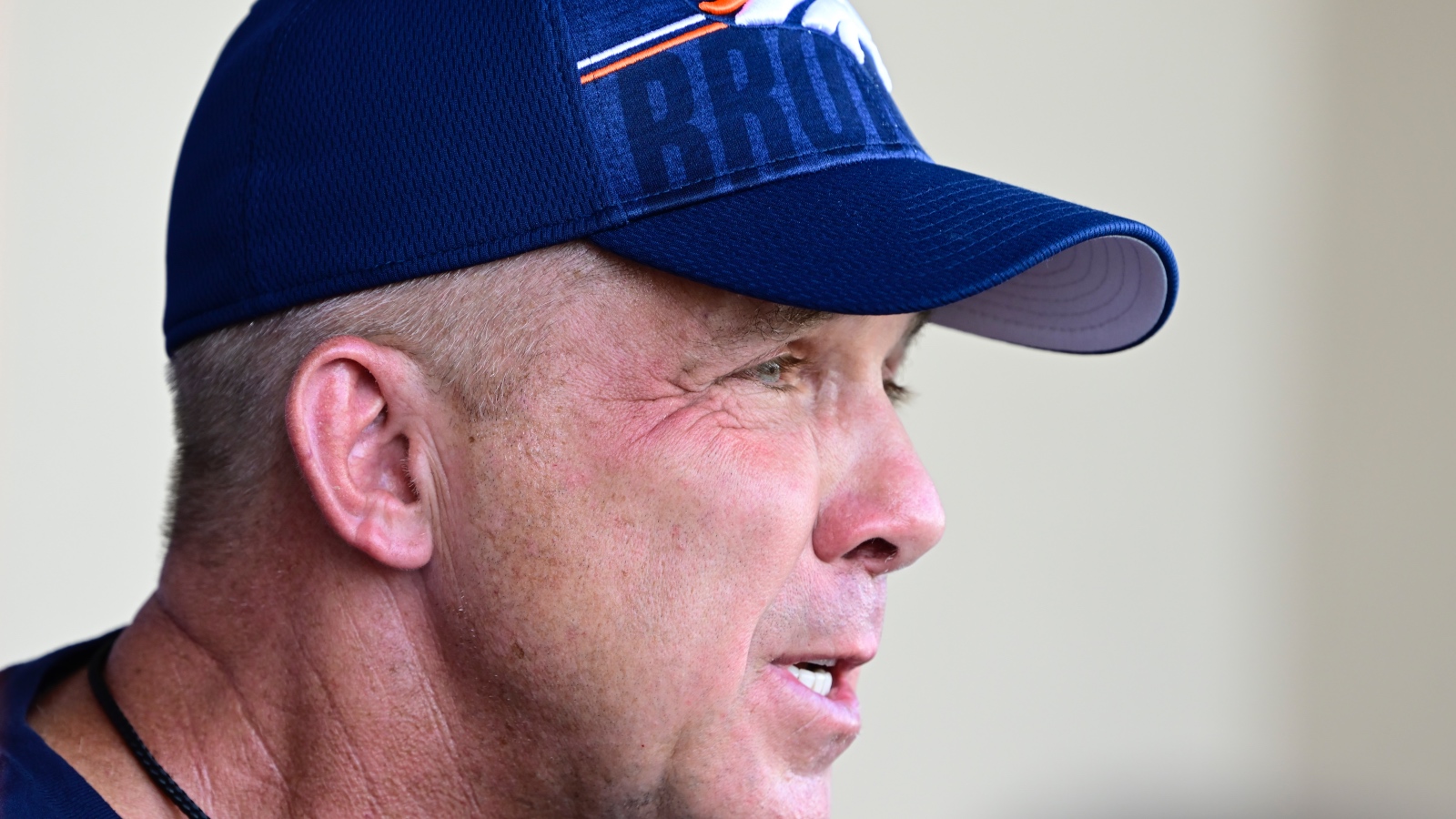Denver Broncos head coach Sean Payton at practice