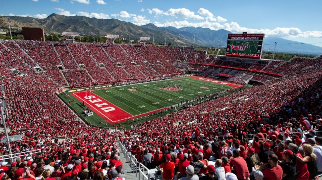 A view of Rice-Eccles Stadium in Utah.