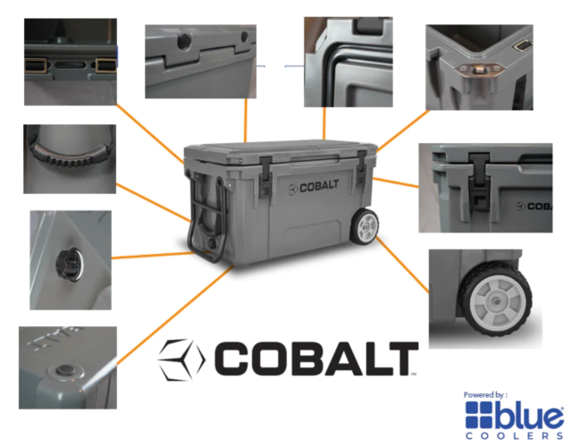 Cobalt 55 Quart Roto-Molded Super Cooler Starter Bundle