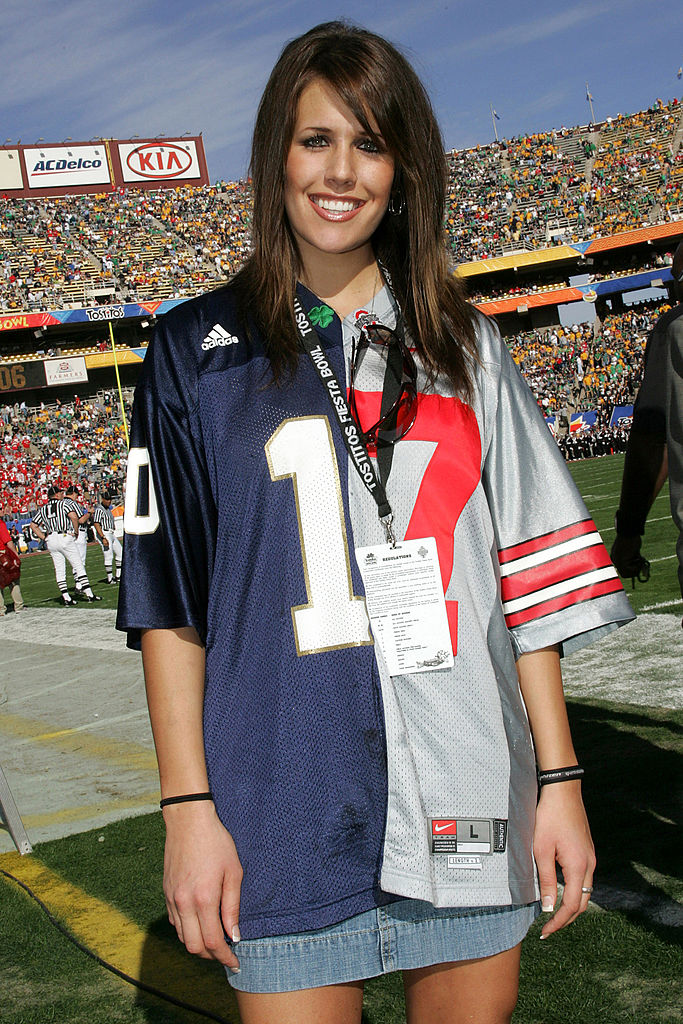 Brady Quinn Sister AJ Hawk Wife Laura Split Jersey Ohio State Notre Dame