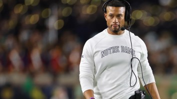 Notre Dame Coach Looks Exhausted Finding Out The Fighting Irish Will Play 4 Straight Night Games