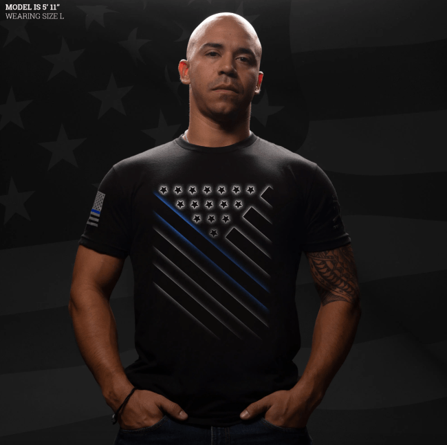 Men's Support Blue Line T-Shirt