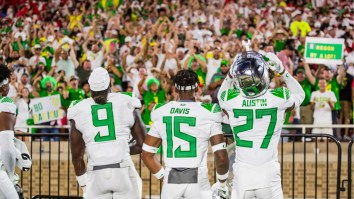 Things Turn Ugly As Texas Tech Fans Throw Projectiles At Oregon Football Players In New Sideline Video