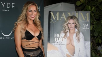 Golfer Paige Spiranac Brings Short Skirt To Course While Talking Candy