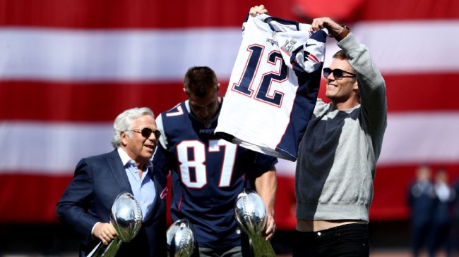 Tom Brady with his jersey