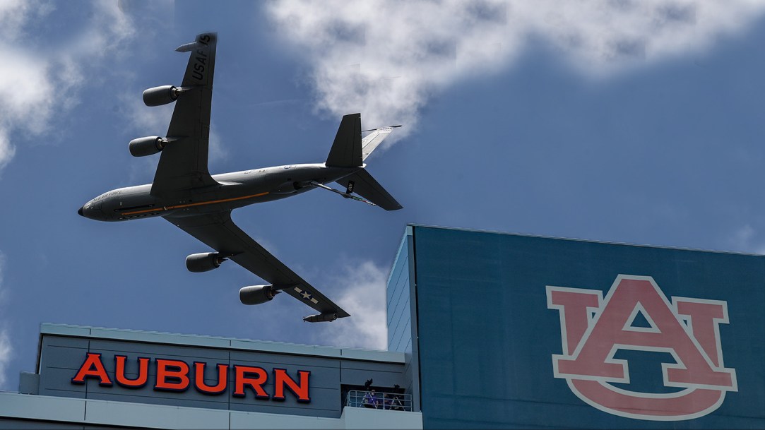 Auburn Football Flyover KC 135
