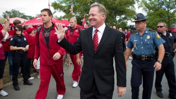 Texas A&M Fans Beg Bobby Petrino To Do The Funniest Thing Ever At Arkansas Game