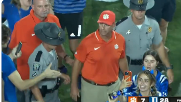 Duke Fan Trolls Clemson’s Dabo Swinney After Storming The Field