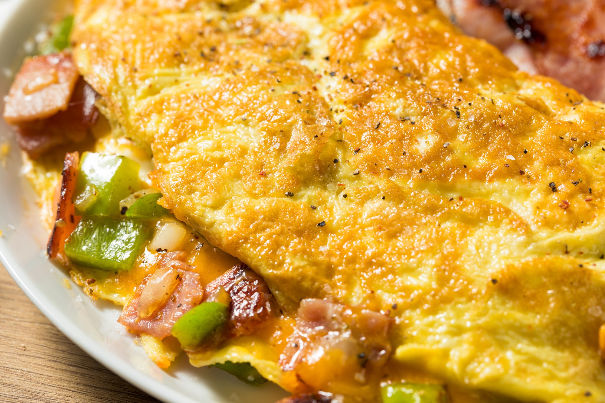 Homemade Ham and Pepper Denver Omelette