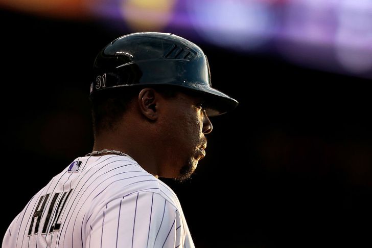 First base coach Glenallen Hill #31 of the Colorado Rockies