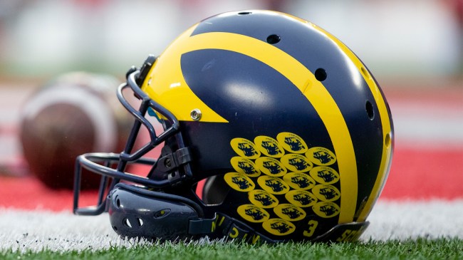 Michigan Wolverines football helmet