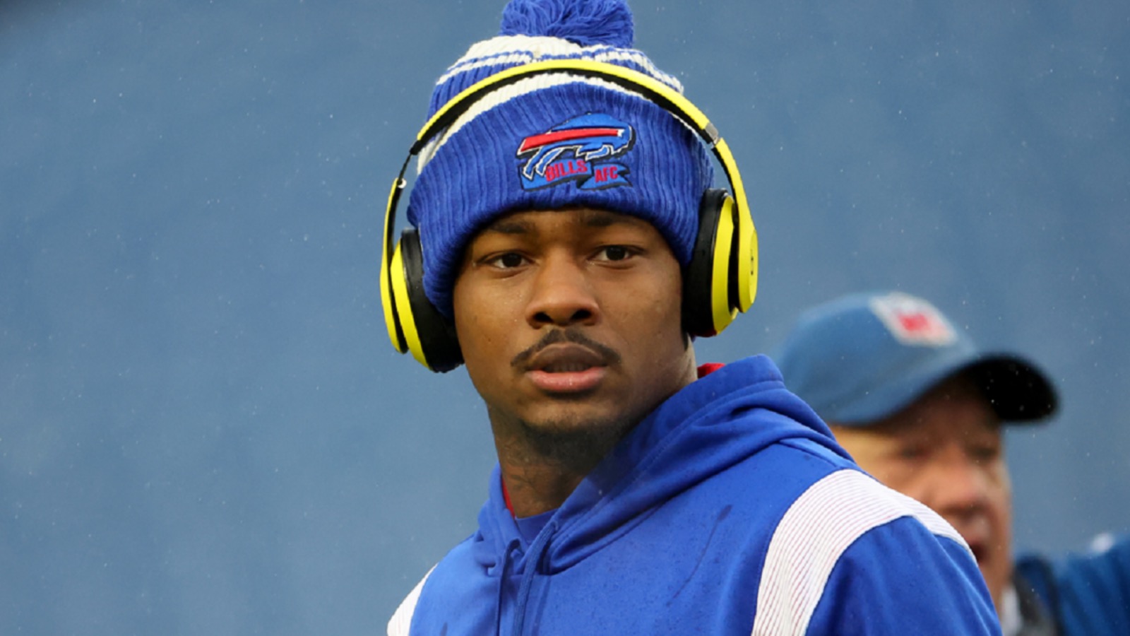 Stefon Diggs wearing headphones