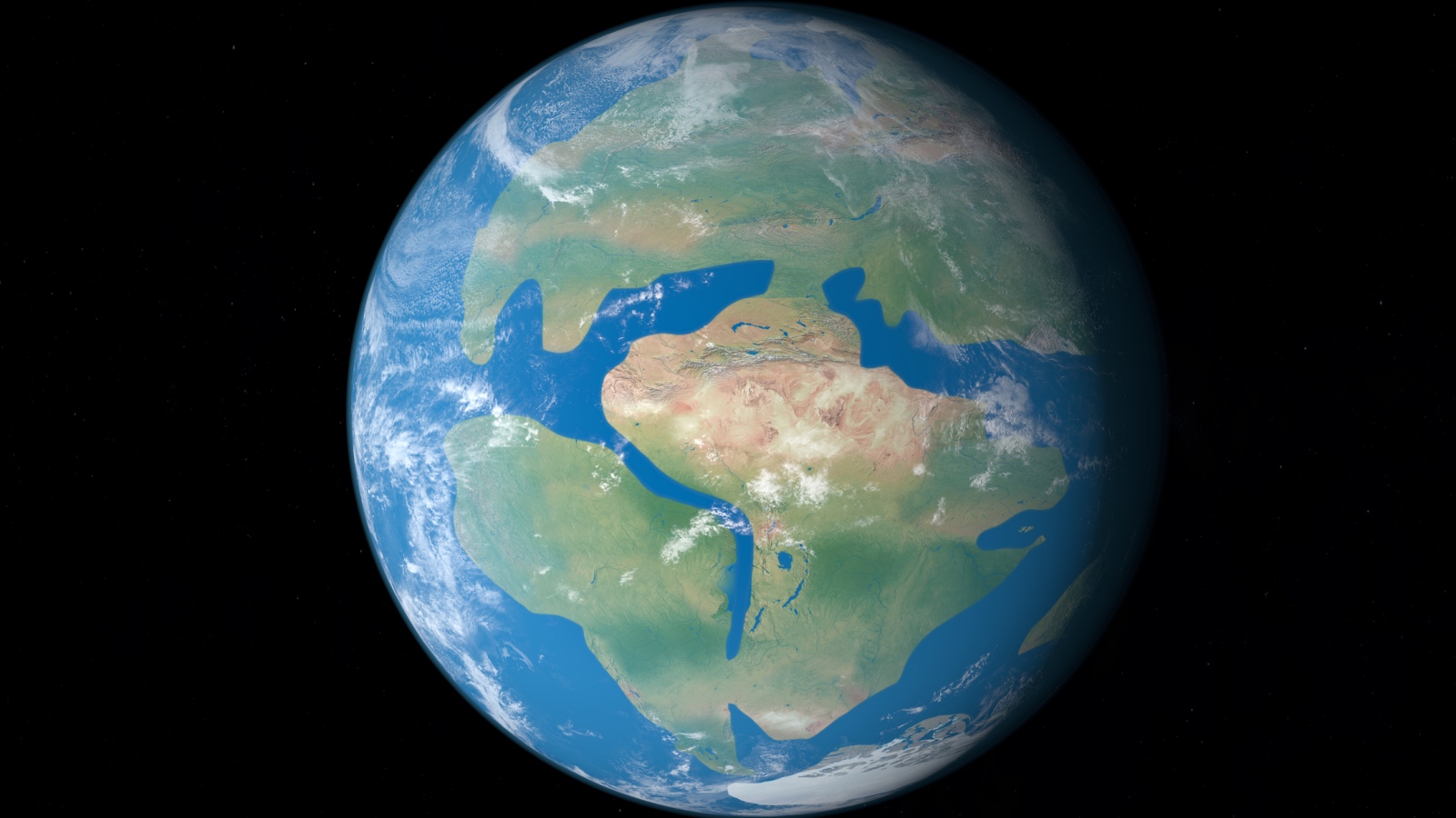 artistic rendering of a super continent