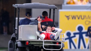 College Football’s Toughest Quarterback Throws Pass With Broken Fibula After Leg Snapped In Half