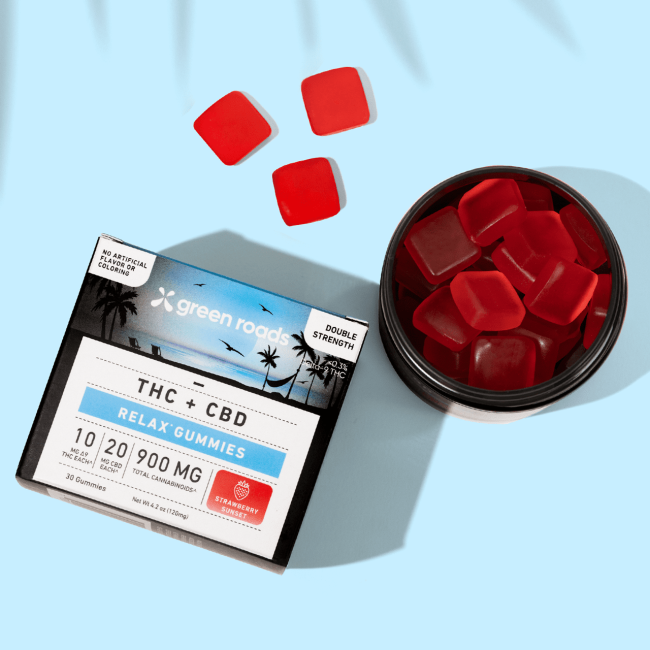 Green Roads Strawberry Sunset THC Relax Gummies