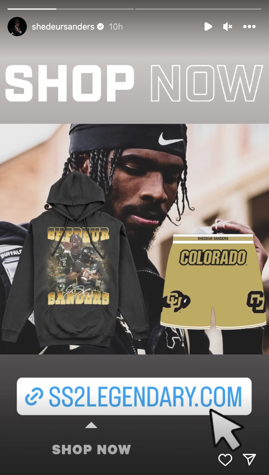 Shedeur Sanders NIL Instagram Post Loss Stanford Colorado